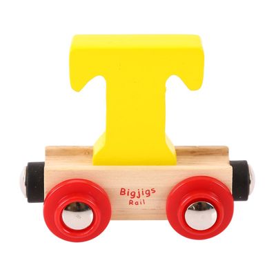Bigjigs Rail Rail Name Letter T (Yellow)
