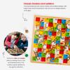 Bigjigs Toys Traditional Snakes and Ladders Game | 4 Player Wooden Board with Counters & Dice | Family Toy for Kids & Adults | Educational Tool for 3+ Year Old Children | Classic view 3