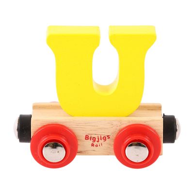 Bigjigs Rail Rail Name Letter U (Yellow)