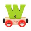 Bigjigs Rail Rail Name Letter W (Green) - Other Major Wooden Rail Brands are Compatible view 1