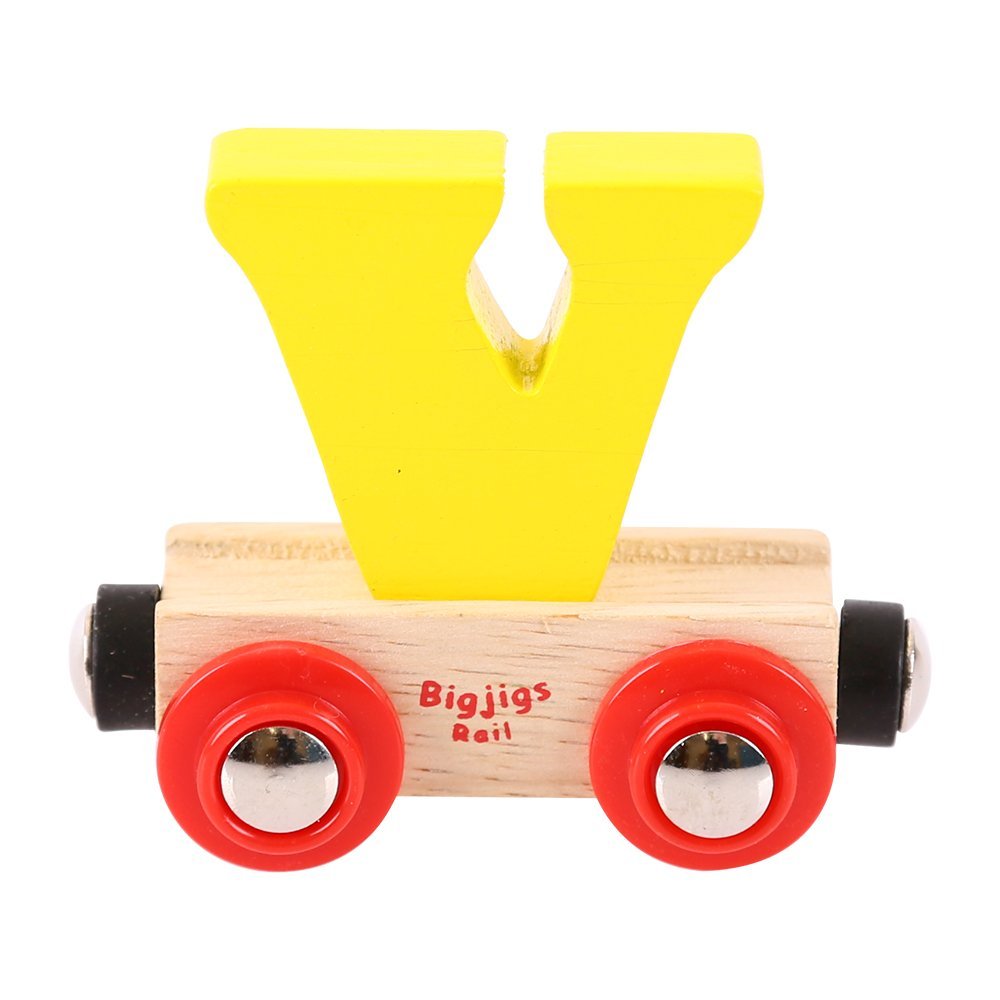 Bigjigs Rail Rail Name Letter V (Yellow)