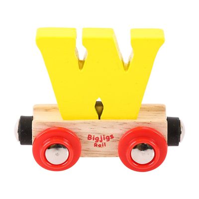 Bigjigs Rail Rail Name Letter W (Yellow)