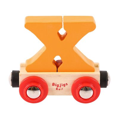 Bigjigs Rail Rail Name Letter X (Orange)