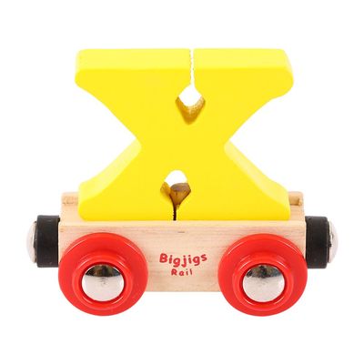 Bigjigs Rail Rail Name Letter X (Yellow)