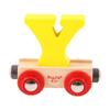 Bigjigs Rail Rail Name Letter Y (Yellow) - Other Major Wooden Rail Brands are Compatible view 1
