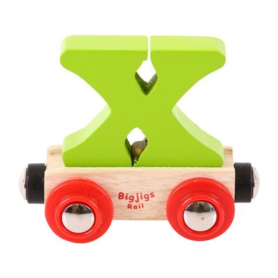 Bigjigs Rail Rail Name Letter X (Green)