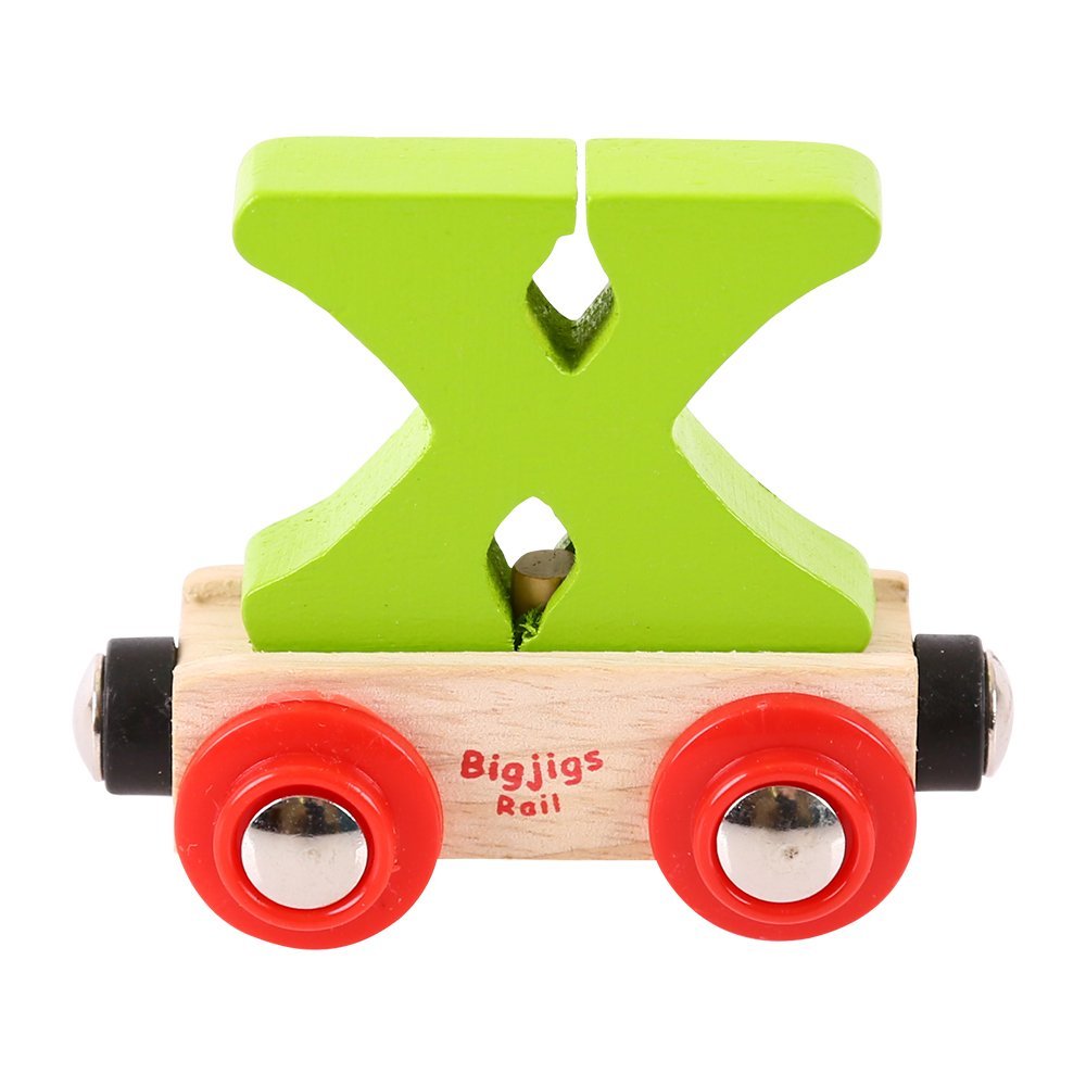 Bigjigs Rail Rail Name Letter X (Green)