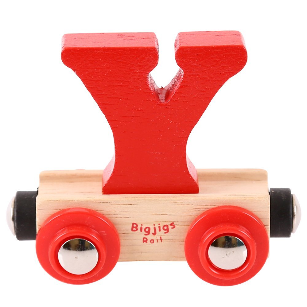 Bigjigs Rail Rail Name Letter Y (Red)