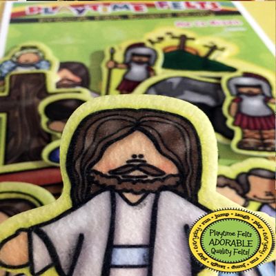 He is Risen Bible Felt Set | 13 PRECUT & Ready to Play Colorful & Durable Bible Felt Figures for Toddlers, Preschool & Kindergarten | Reusable Bible Felt Board Stories
