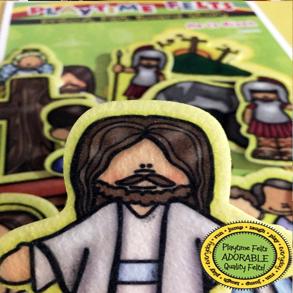 He is Risen Bible Felt Set | 13 PRECUT & Ready to Play Colorful & Durable Bible Felt Figures for Toddlers, Preschool & Kindergarten | Reusable Bible Felt Board Stories