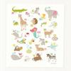 Sea Urchin Studio Alligator to Zebra ABC Poster, Pink, 12" x 16" by Sea Urchin Studio view 1