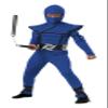 California Costumes Child Blue Stealth Ninja Costume Small view 1