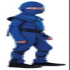 California Costumes Child Blue Stealth Ninja Costume Small view 4