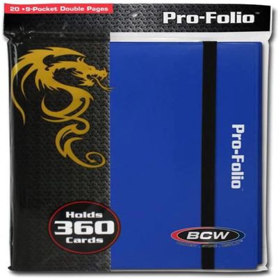 BCW Folio 9-Pocket Card Album - Black | Archival Safe, Side-Loading Trading Card Binder | Premium Collectible Storage Solution for Trading Cards, TCG, Sports Cards, and More - 360-Card Capacity
