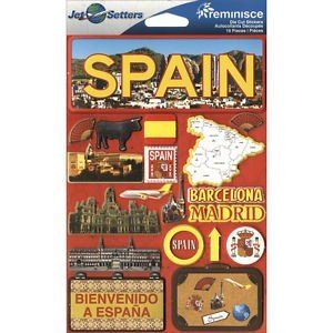 DistiKem(TM) Jet Setters Dimensional Stickers-Spain