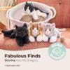 Bearington Cleo Siamese Cat Plush Toy - 15" Realistic Stuffed Cat with Soft Fur, Weighted Paws and Lifelike Details - Cuddly Soft Plushies for Girls, Kids, and Kitten Lovers - Gift for Play or Display view 3