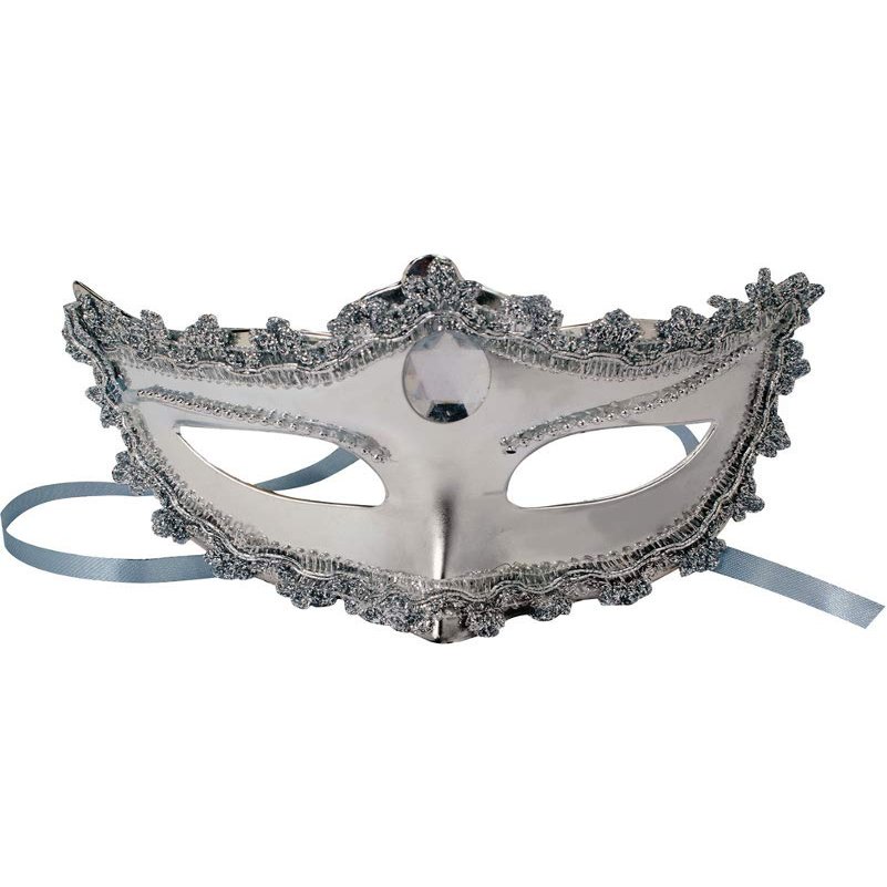 Forum Novelties 74453 FORUM NOVELTIES MASK-withTIES-Silver