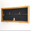 sfDisplay.com,LLC. 1 Golf Club Ball Putter Driver Iron Display Case Cabinet Rack w/98% UV (Oak Finish, Black Background) view 2