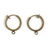 (Nippon Chuko) NBK 5 Pairs 15mm Hoop Earrings with Ring Antique Gold KE184-AG view 1