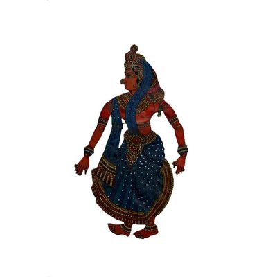 Royal Royal Leather Hand Painted Foldable Puppet - Sita