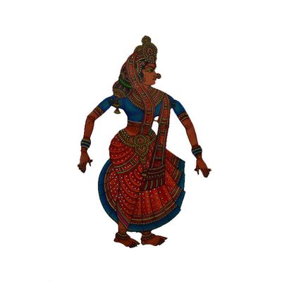 Varmohey Royal Leather Hand Painted Foldable Puppet - Sita