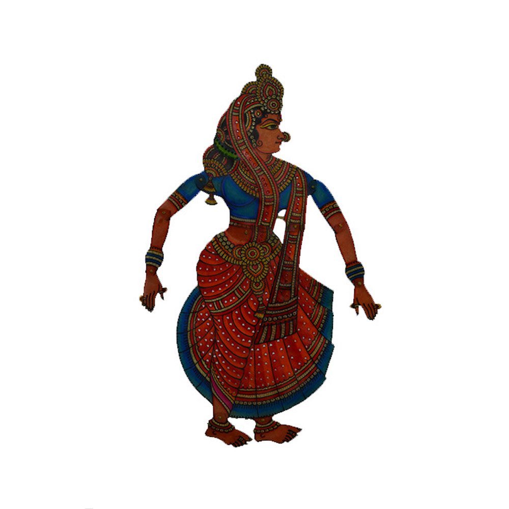 Varmohey Royal Leather Hand Painted Foldable Puppet - Sita