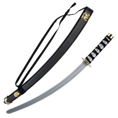 Boland 00660 Ninja Sword with Scabbard Approx. 73 cm Long Plastic Carrying Strap Samurai Fighter Saber Carnival Halloween Slogan Party