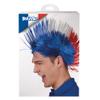 Boland 62024 - Wig France, Mohawk Blue/White/Red, Synthetic Hair Hairstyle, France, Accessory, Carnival, Theme Party, Football, Sports, Fan, World Cup European Championship Collection view 2