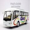 Kinsfun Pavlysh Diecast Coach Bus Set - 4 Buses, Red, Blue, White, Yellow - Pull Back & Go Action - Kid - Metal - No Batteries Required view 4