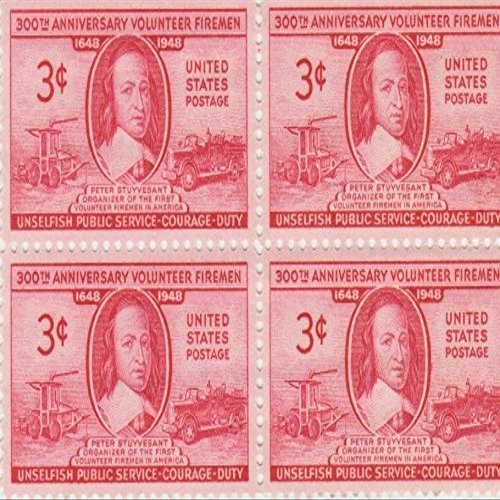 300th Anniversary Volunteer Firemen 3 Cent Stamp, Scott #971, Set of 4