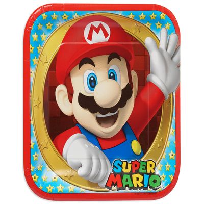 Multicolor Super Mario Brothers Paper Plates (Pack of 8) - 9" - Perfect for Birthday Parties, Themed Events & Game Releases