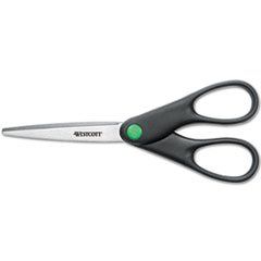 (6 Pack Value Bundle) ACM44218 KleenEarth Recycled Stainless Steel Scissors, 7", Black