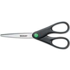 (6 Pack Value Bundle) ACM44218 KleenEarth Recycled Stainless Steel Scissors, 7", Black