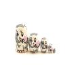 BuyRussianGifts 1.25" Small Miniature White Elephant MINI Nesting Dolls Russian Hand Carved Hand Painted 5 Piece/The Smallest Matryoshka in The World view 2