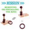 KINGOU 4 Pack Classic Wooden Rope Puzzle Set Ring Puzzles String Solution Central Brain Teaser for Adults/Kids Game view 3