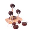 KINGOU 4 Pack Classic Wooden Rope Puzzle Set Ring Puzzles String Solution Central Brain Teaser for Adults/Kids Game view 4