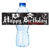 CakeSupplyShop Pirate Skull Birthday Party Decorations - Water Bottle Labels Stickers view 1