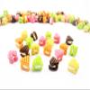 Dollhouse Miniature Food Lot 10 Mixed Color Heart Waffle Cookies Deco 6391 view 4