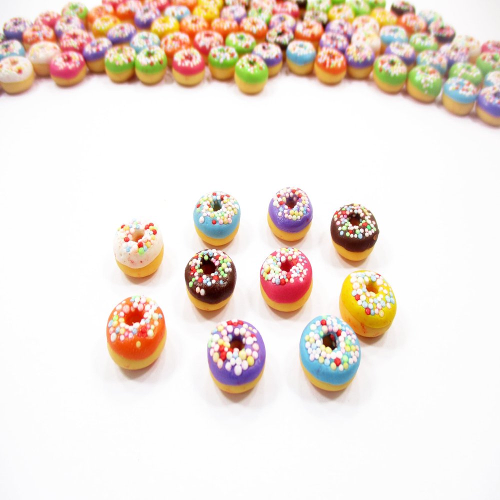 10 Sprinkle Donut Bakery Dollhouse Miniatures Food 3611