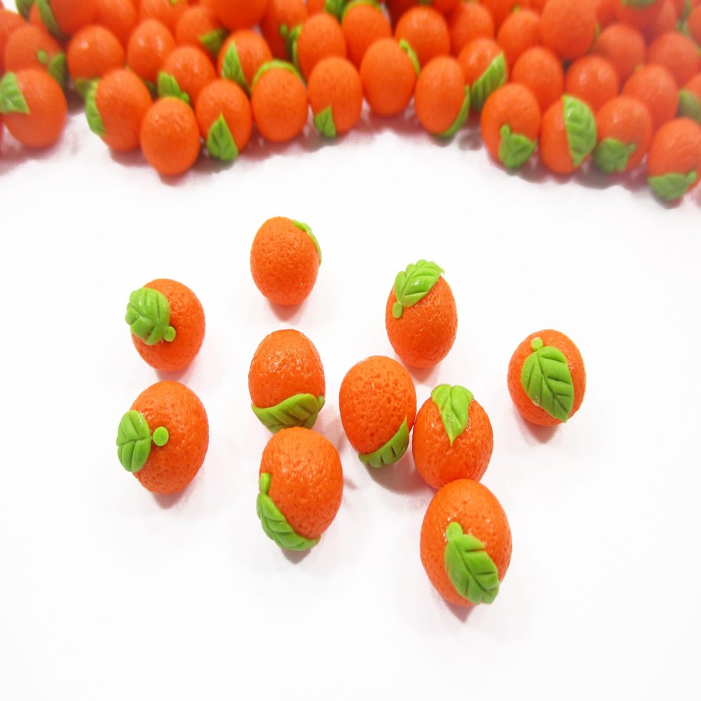 Lot 10 Oranges Fruit Dollhouse Miniature Food Supply Charms 3918