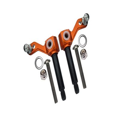 GPM For Tamiya Lunch Box Upgrade Parts Aluminum Front Knuckle Arm - 1Pr Set Orange