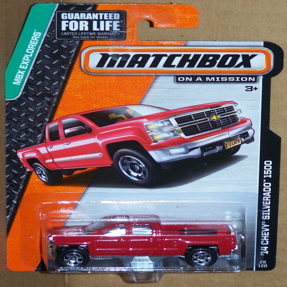 2015 Matchbox MBX Explorers - '14 Chevy Silverado 1500 (Red)