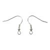 NBK 5 Pairs W2 H2mm Silver A12-442 Fishing Hooks Earrings with Can view 1