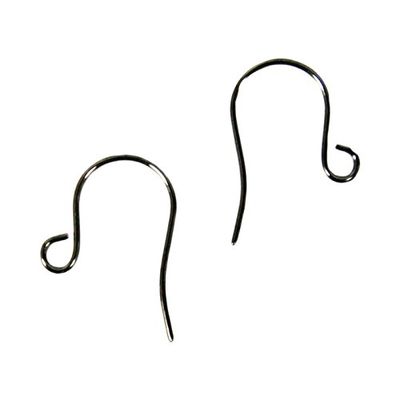 NBK Earrings Hook 10 Pairs W12 x H10 mm Black Nickel A12 480