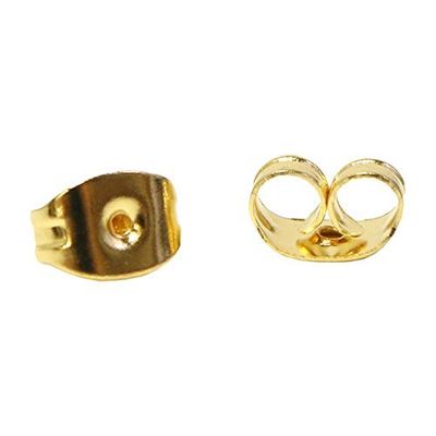 NBK Earrings Catch Pack of 10 W6 X H4 MM Gold A12 484