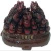Xl Red Colored Double Money Frogs on Ingots and Coins view 1