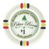 Claysmith Gaming Bluff Canyon Poker Chips Heavyweight 13.5-gram Clay Composite  Pack of 50 ($1 White) view 1