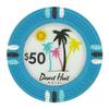Claysmith Gaming Desert Heat Poker Chip Heavyweight 13.5-gram Clay Composite  Pack of 50 ($50 Light Blue) view 1