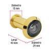 Security peephole brass view 3