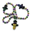 Zombie Voodoo Doll Mardi Gras Bead Necklace Mojo Magic Spells Luck Revenge Beads view 1